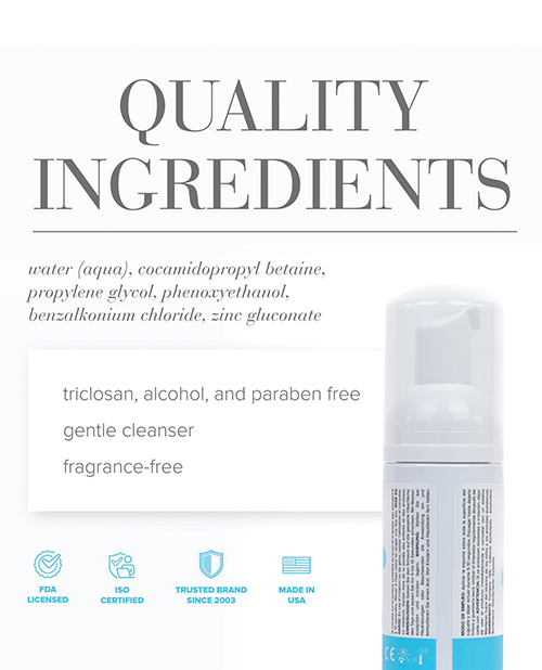 JO Refresh Foaming Toy Cleaner - Fragrance Free Hygiene 7 oz - Image 2