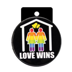 3" Button Female - Love Wins