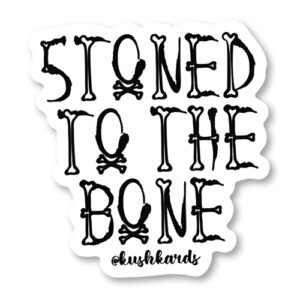 Halloween Stoned to the Bone Sticker - Pack of 3