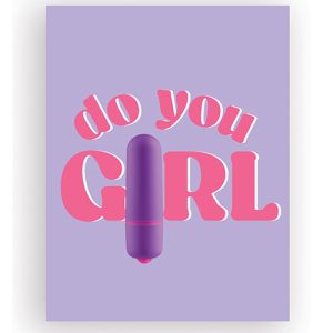 Do You Girl Naughty Greeting Card w/Rock Candy Vibrator & Fresh Vibes Towelettes