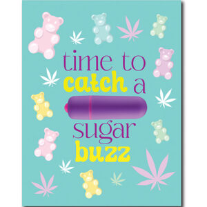 420 Foreplay Sugar Buzz Greeting Card w/Rock Candy Vibrator & Fresh Vibes Towelettes