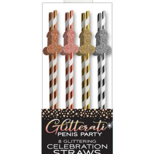 Glitterati Penis Party Straws - Pack of 8