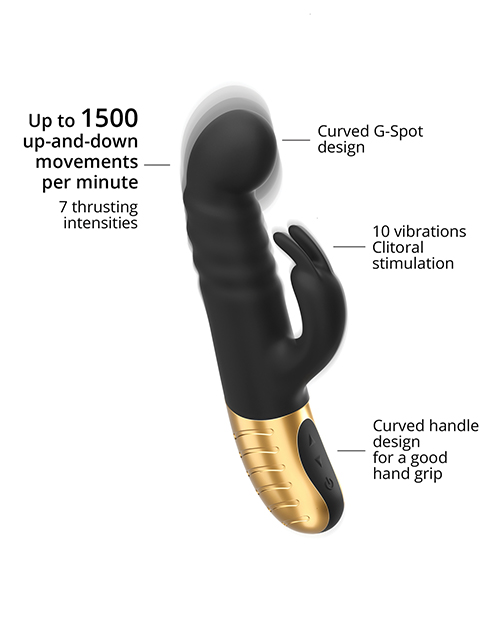 Dorcel G-Stormer Thrusting G Spot Rabbit - Black/Gold - Image 4