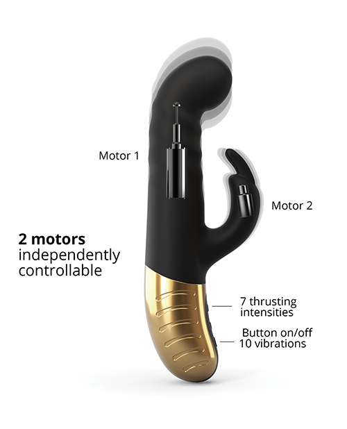 Dorcel G-Stormer Thrusting G Spot Rabbit - Black/Gold - Image 6