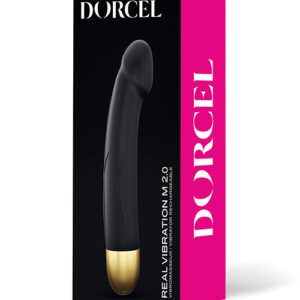 Dorcel Real Vibration M 8.6" Rechargeable Vibrator 2.0 - Black/Gold