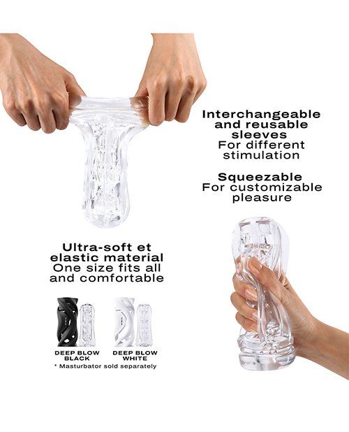 Dorcel Deep Blow Multi Sensation Sleeve - Clear - Image 6