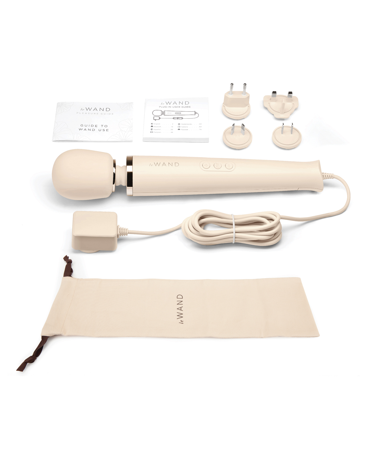 Le Wand Powerful Plug-In Vibrating Massager - Cream - Image 6