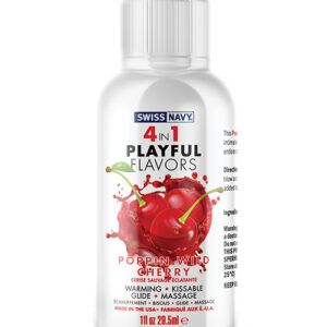 Swiss Navy 4 in 1 Playful Flavors Poppin Wild Cherry - 1 oz