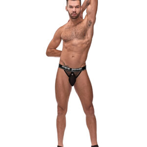 Cock Pit Fishnet Cock Ring Jock Black L/XL
