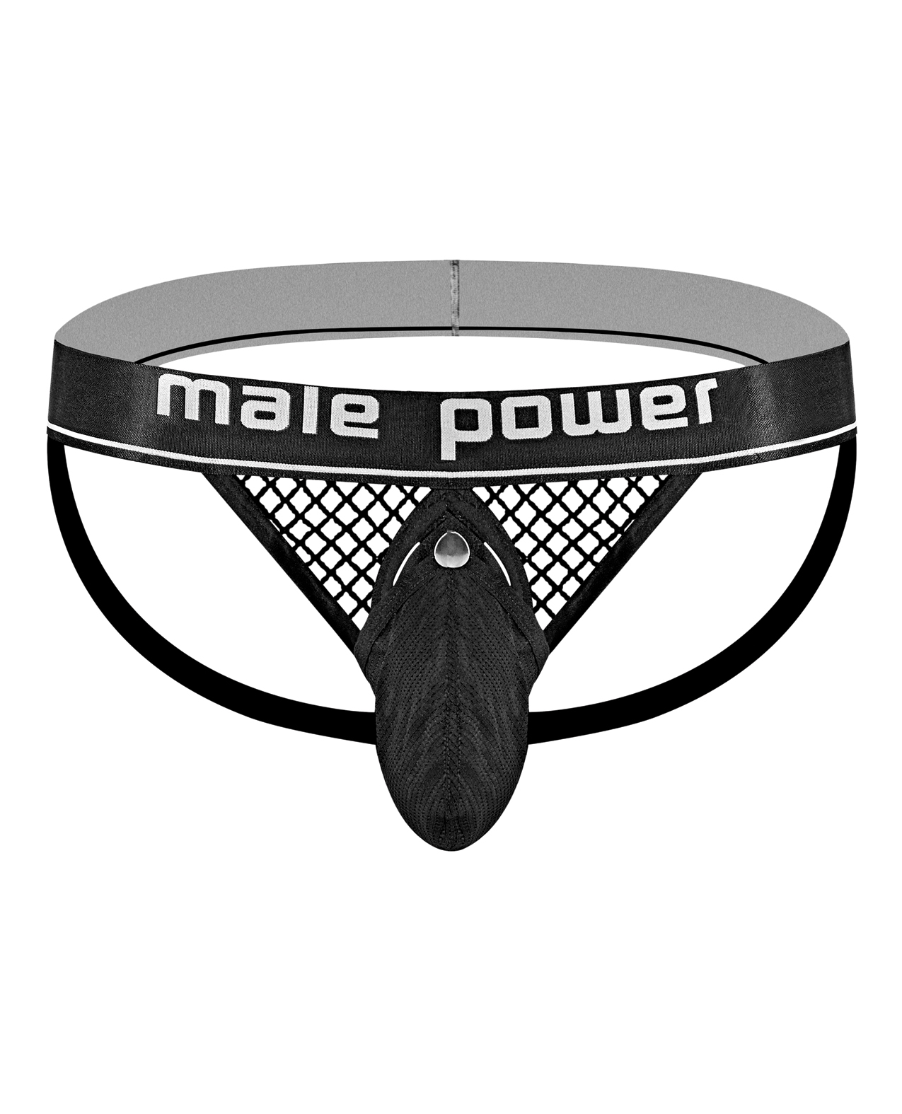 Cock Pit Fishnet Cock Ring Jock Black S/M - Image 5