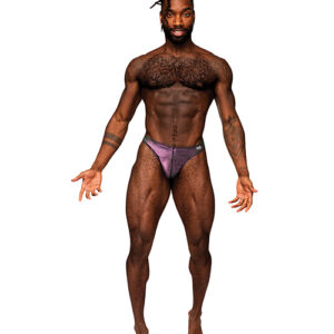 Hocus Pocus Stretch Poly Spandex Uplift Bong Thong Purple L/XL