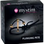 Mystim Plunging Pete w/Corona Strap & Urethral Sound - Black/Gold