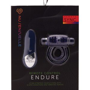 Nu Sensuelle Endure Ultra Flex Remote Control Rechargeable Bullet Ring - Blue