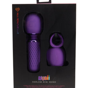 Nu Sensuelle Harlow Mini Wand w/Masturbator Attachment - Purple