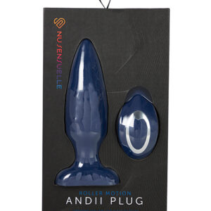 Nu Sensuelle Andii Vertical Roller Motion Butt Plug - Navy
