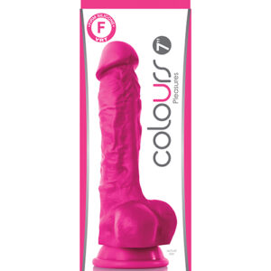 Colours Pleasures 7" Dong w/Balls & Suction Cup - Pink