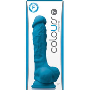 Colours Pleasures 7" Dong w/Balls & Suction Cup - Blue