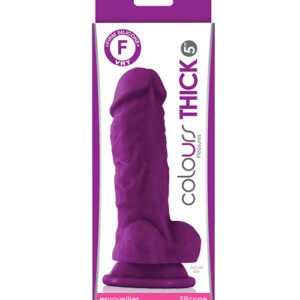 Colours Pleasures Thick 5" Dildo - Purple