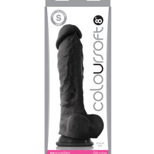 ColourSoft 8" Soft Dildo - Black