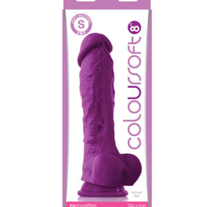 ColourSoft 8" Soft Dildo - Purple
