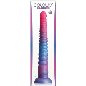 Colours Stacked 12" Dildo - Pink/Blue