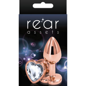 Rear Assets Rose Gold Heart Small - Clear