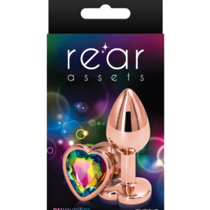 Rear Assets Rose Gold Heart Small - Rainbow