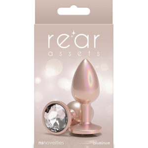 Rear Assets Small w/Clear Gem - Iridescent Champagne