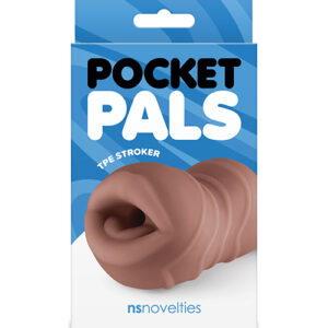 Pocket Pals Mouth Stroker - Brown