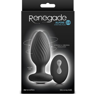 Renegade Alpine 2.0 Gyrating & Vibrating Butt Plug w/Remote - Black