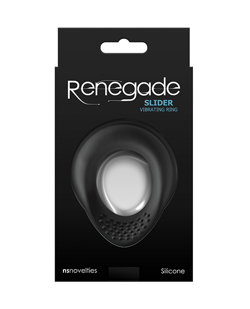 Renegade Slider Vibrating Cock Ring - Black - Image 2