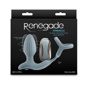Renegade Pinnacle Cock Ring & Gyrating Prostate Massager - Gray