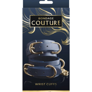 Bondage Couture Vinyl Wrist Cuff - Blue
