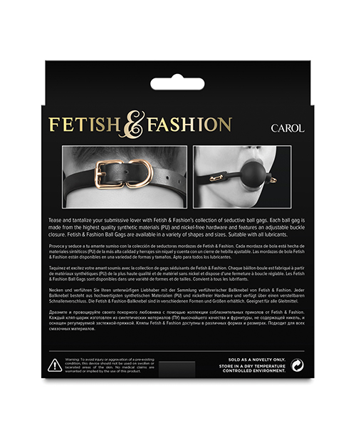 Fetish & Fashion Carol Ball Gag - Black - Image 3