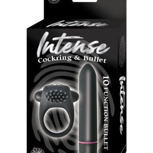 Intense Cockring & Bullet - Black