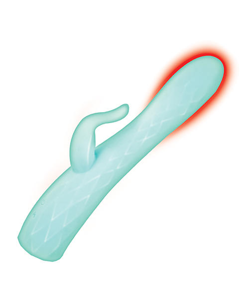 Goddess Heat-up & Rotating Vibrator - Aqua - Image 2