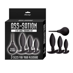 Ass-sation 3-in-1 Training Kit Douche Included - Black