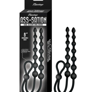 Ass-sation Dual-Ended Anal Beads - Black
