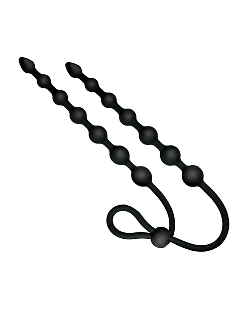 Ass-sation Dual-Ended Anal Beads - Black - Image 4