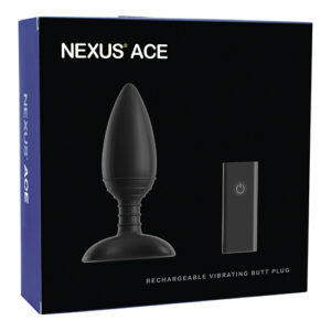 Nexus Ace Remote Control Butt Plug Large - Black