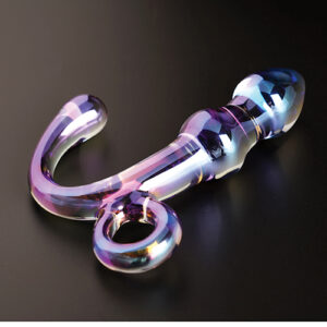 Cristal Orchid Pulse Glass Dildo w/Removable Bullet Vibe - Purple