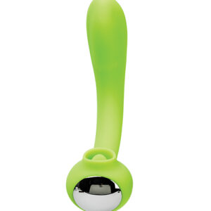 Space Lunar Licker Bendable Clitoral & G-Spot Vibe - Neon Green