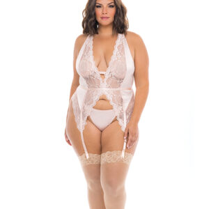 Noah Soft Cup Merrywidow w/Garter Straps & G-String Peach Whip 1X/2X
