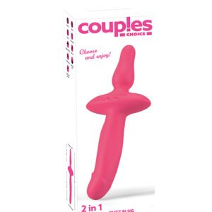 Couples Choice 2in1 Vaginal & Anal Vibrator - Pink