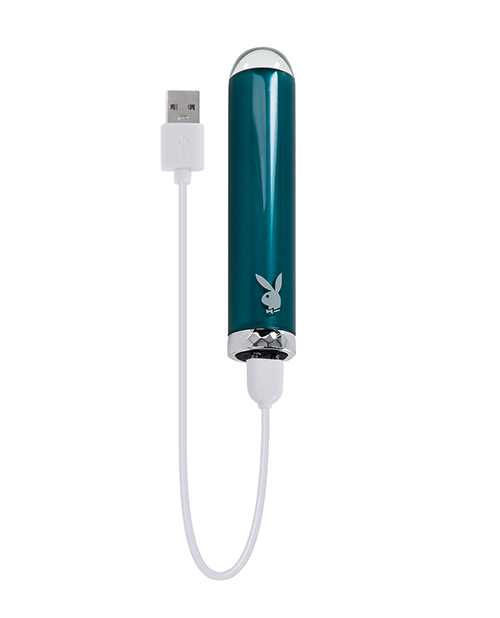 Playboy Pleasure Emerald Bullet Vibrator - Deep Teal - Image 5