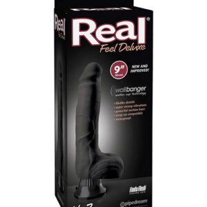 Real Feel Deluxe No. 7 9" Vibe Waterproof - Black