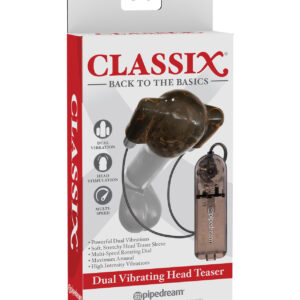 Classix Dual Vibrating Head Teaser - Black/Smoke