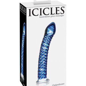 Icicles No. 29 Hand Blown Glass - Clear w/Ridges