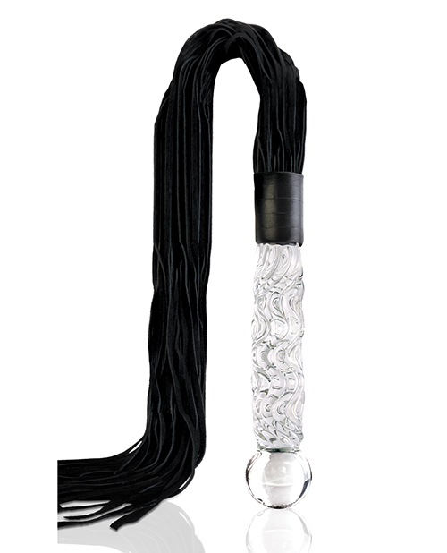 Icicles No. 38 Hand Blown Glass Handled Whip - Clear - Image 4