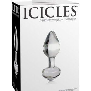 Icicles No. 44 Hand Blown Glass Butt Plug - Clear